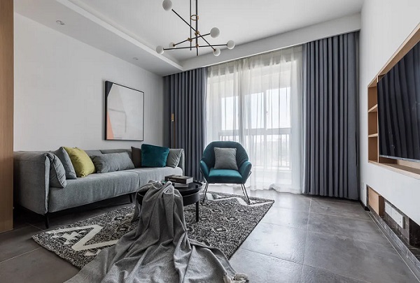 92平米現(xiàn)代簡(jiǎn)約設(shè)計(jì)，不做電視柜更簡(jiǎn)練舒適