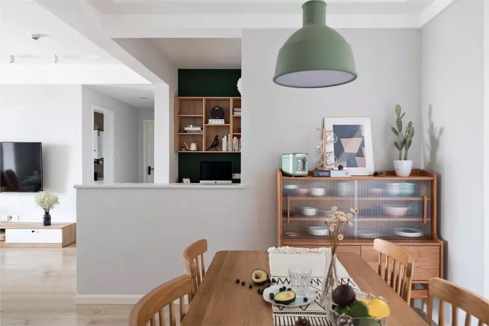 92㎡簡(jiǎn)約北歐風(fēng)格新房裝修，開放式書房通透明亮！