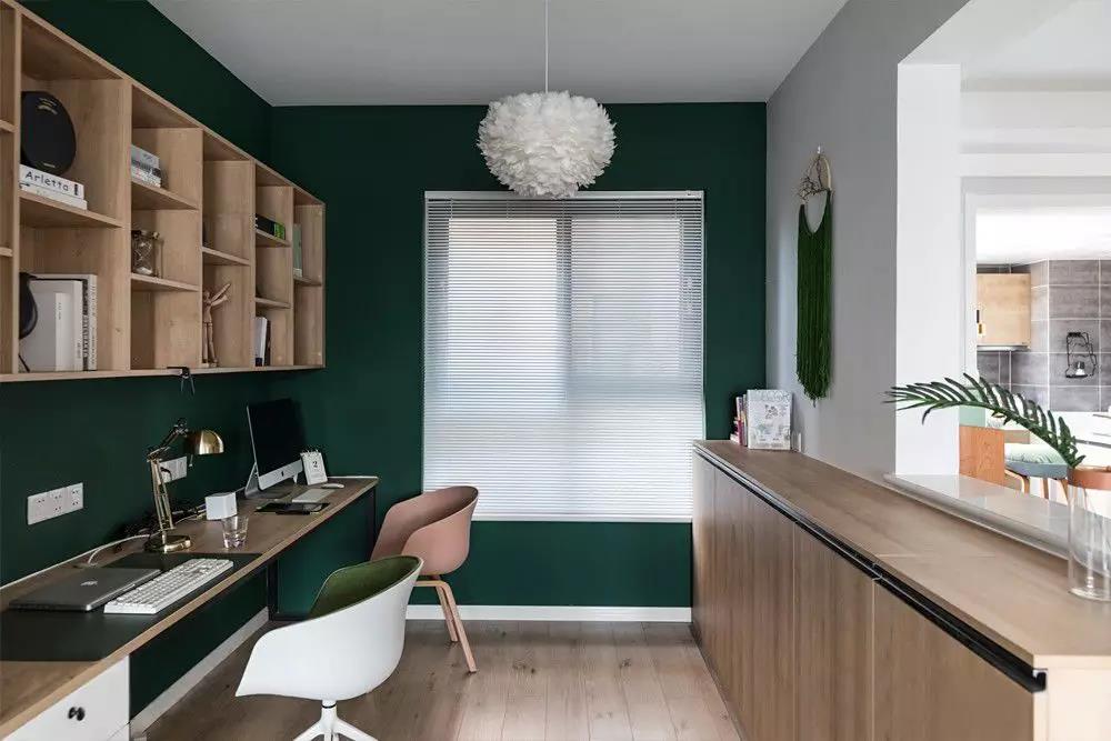 92㎡簡(jiǎn)約北歐風(fēng)格新房裝修，開放式書房通透明亮！