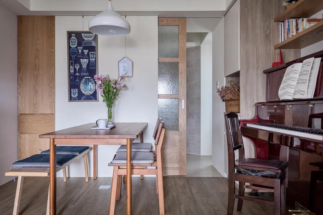 100㎡簡約北歐風格新房裝修案例，湖藍色清新美宅！