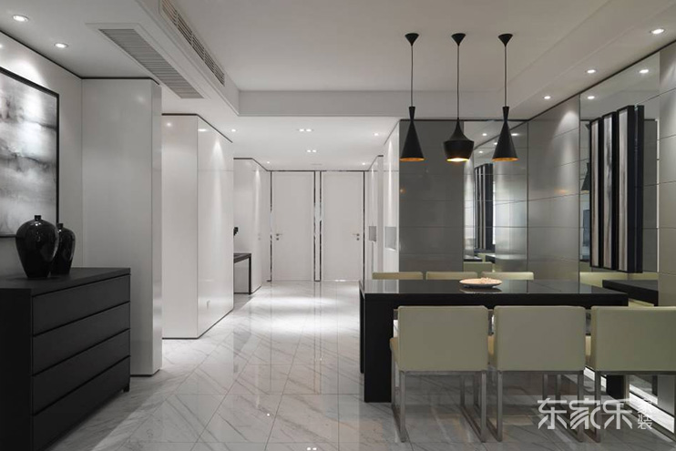 湘潭萬境水岸88平米現代風格裝修案例