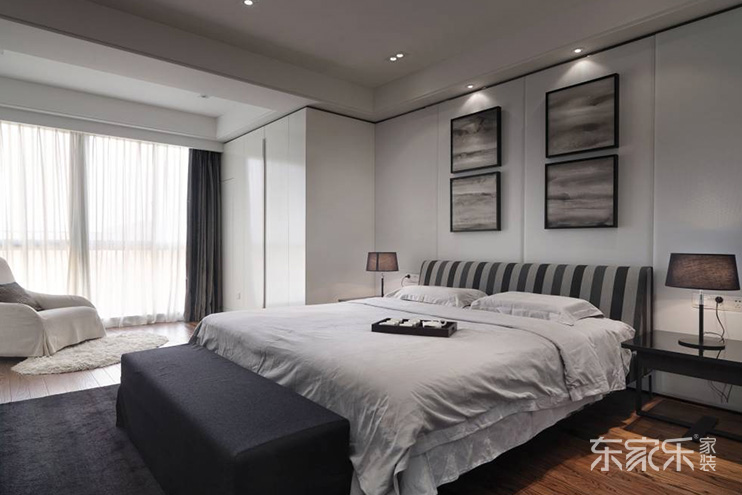 湘潭萬境水岸88平米現代風格裝修案例