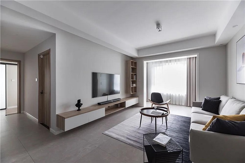 102平米三居室極簡風，巧用中性色打造舒適的居家環境