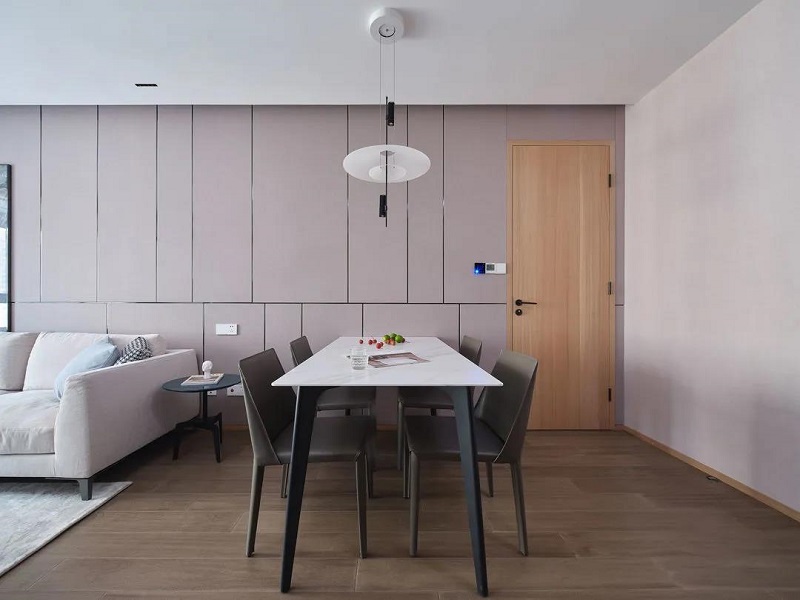 91平米二居室現代風，客餐廳吊頂一體設計，簡約大氣很耐看