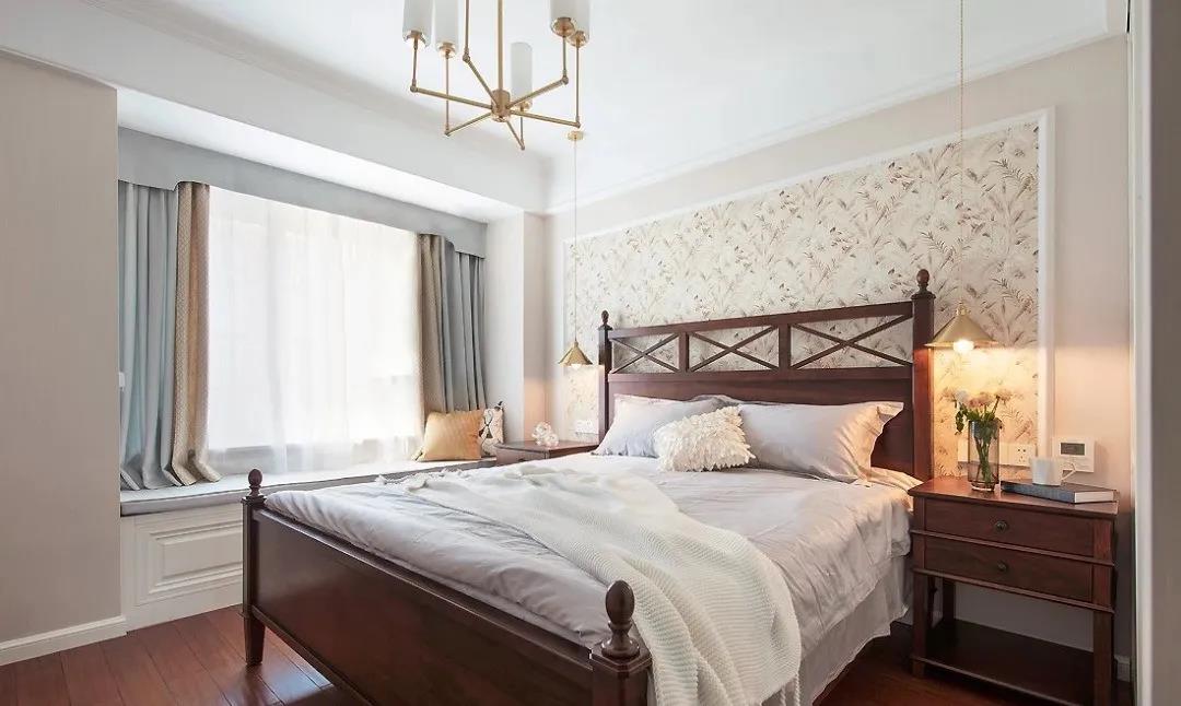 97㎡現代美式風格新房裝修，背景墻復古細膩！