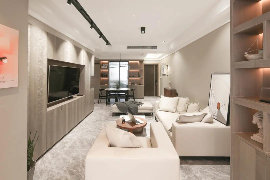 125㎡現(xiàn)代簡約風(fēng)格新房裝修，玄關(guān)柜+電視柜超大氣！