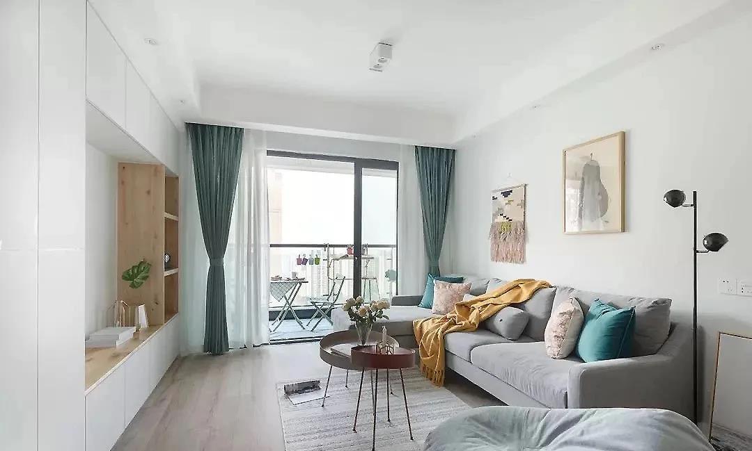 84㎡簡約北歐風格新房裝修，精致清新小兩室