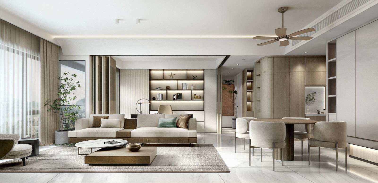 102平三房現代裝修，整體美觀又實用