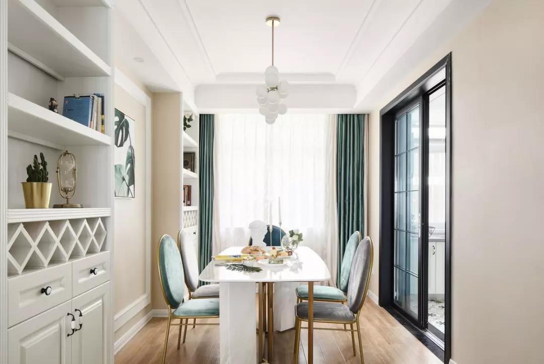 129m2溫馨三居室，美式裝修風格案例