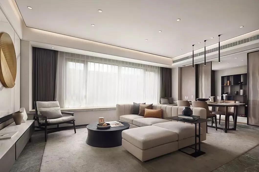 131㎡現代風格新房裝修案例，絕美大橫廳！