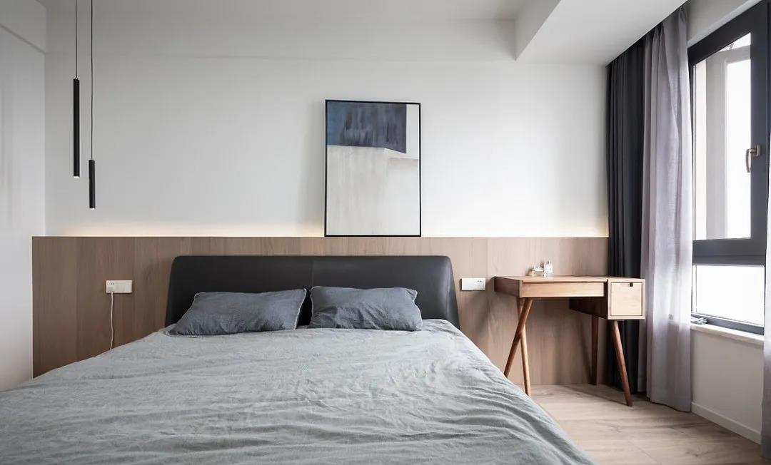 129㎡現(xiàn)代風格裝修效果圖，窗簾代替陽臺門！