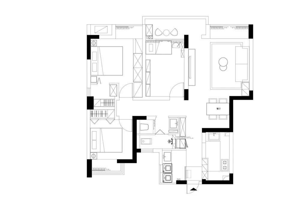 100㎡現(xiàn)代風(fēng)格裝修效果圖，臥室小衣帽間收納實(shí)用！
