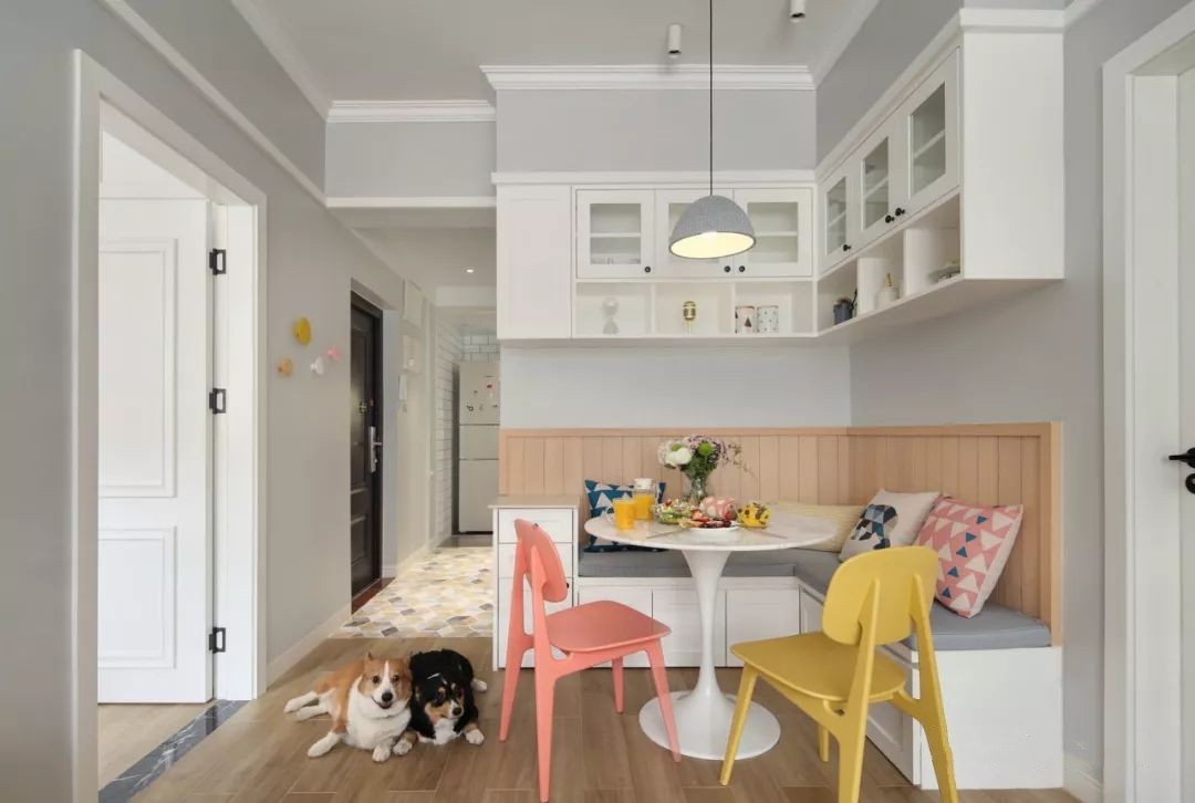 日盛湖湘悅府-76㎡安靜美好的北歐風，實用又美觀的卡座設計!