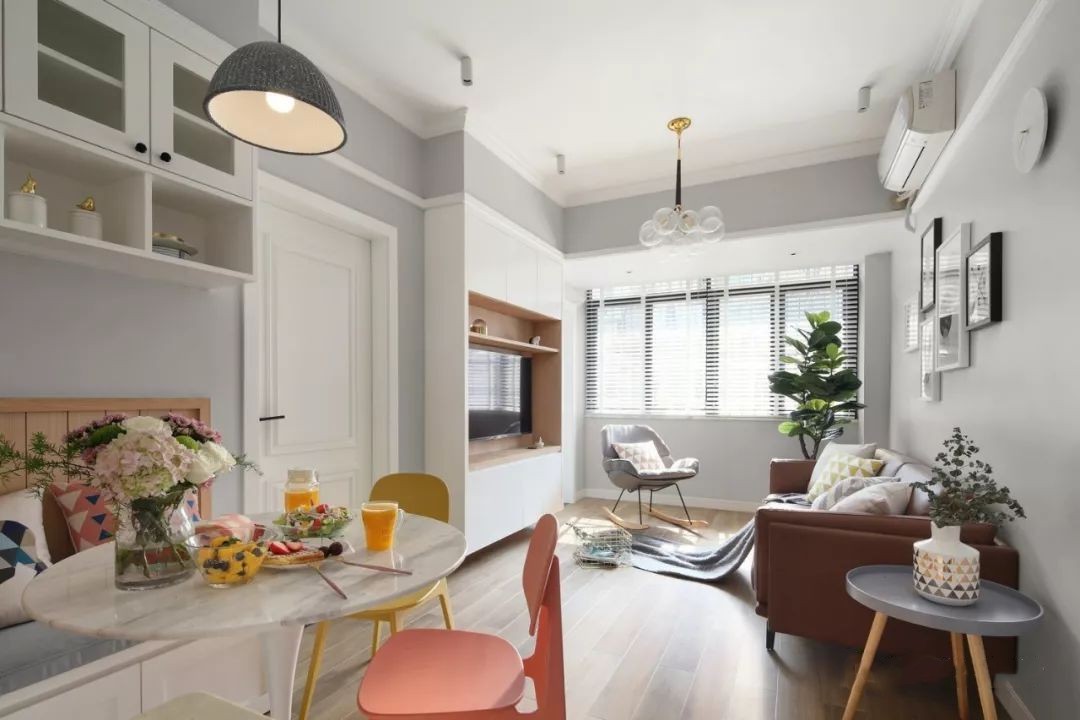 日盛湖湘悅府-76㎡安靜美好的北歐風，實用又美觀的卡座設計!